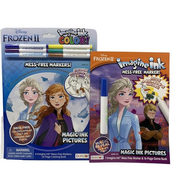 Imagine Ink Disney Frozen II Coloring and Activity Books for Kids Mess Free - Picture 1 of 2